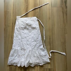 Gap Eyelet Midi Wrap Skirt